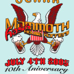 Eagle holding two beers Hash Boy OCHHH Mammoth Hash (2005) Tee Front by Nut N Honey