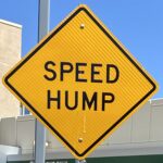 Yellow OC Hump Hash FRB "Speed Hump" Traffic Warning Sign