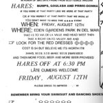 SDH3 Original Red Dress Run #1 Flyer (08/12/1988) the first-ever Hash House Harrier Red Dress Hash Run